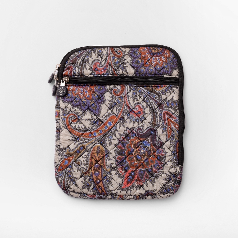 DENVER HAYES Paisley Quilted Tablet Electronics Pouch